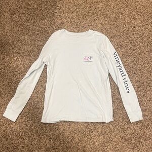 Vineyard Vines Light Blue Whale Logo Shirt